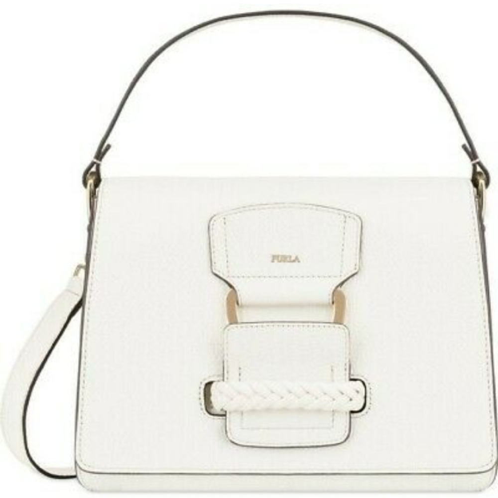 Furla white Rialto  leather crossbody.  Super nice